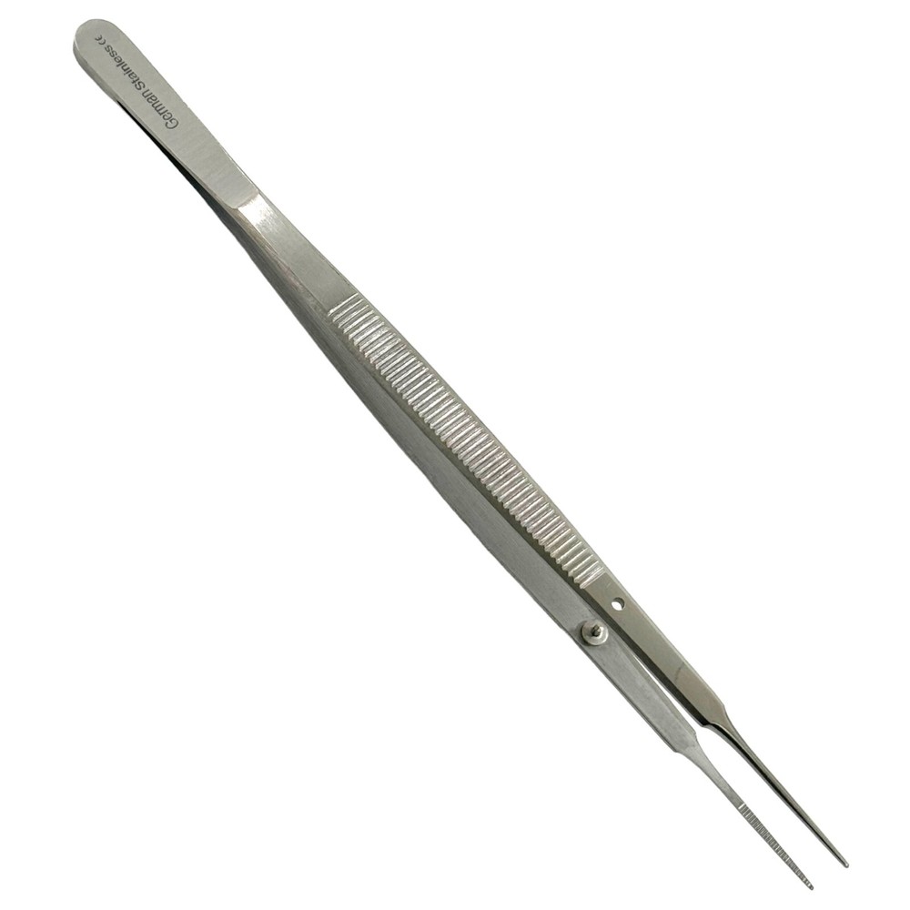 Gerald Forceps Serrated with Delicate Tips and Guide Pin Tissue Grasping Forceps