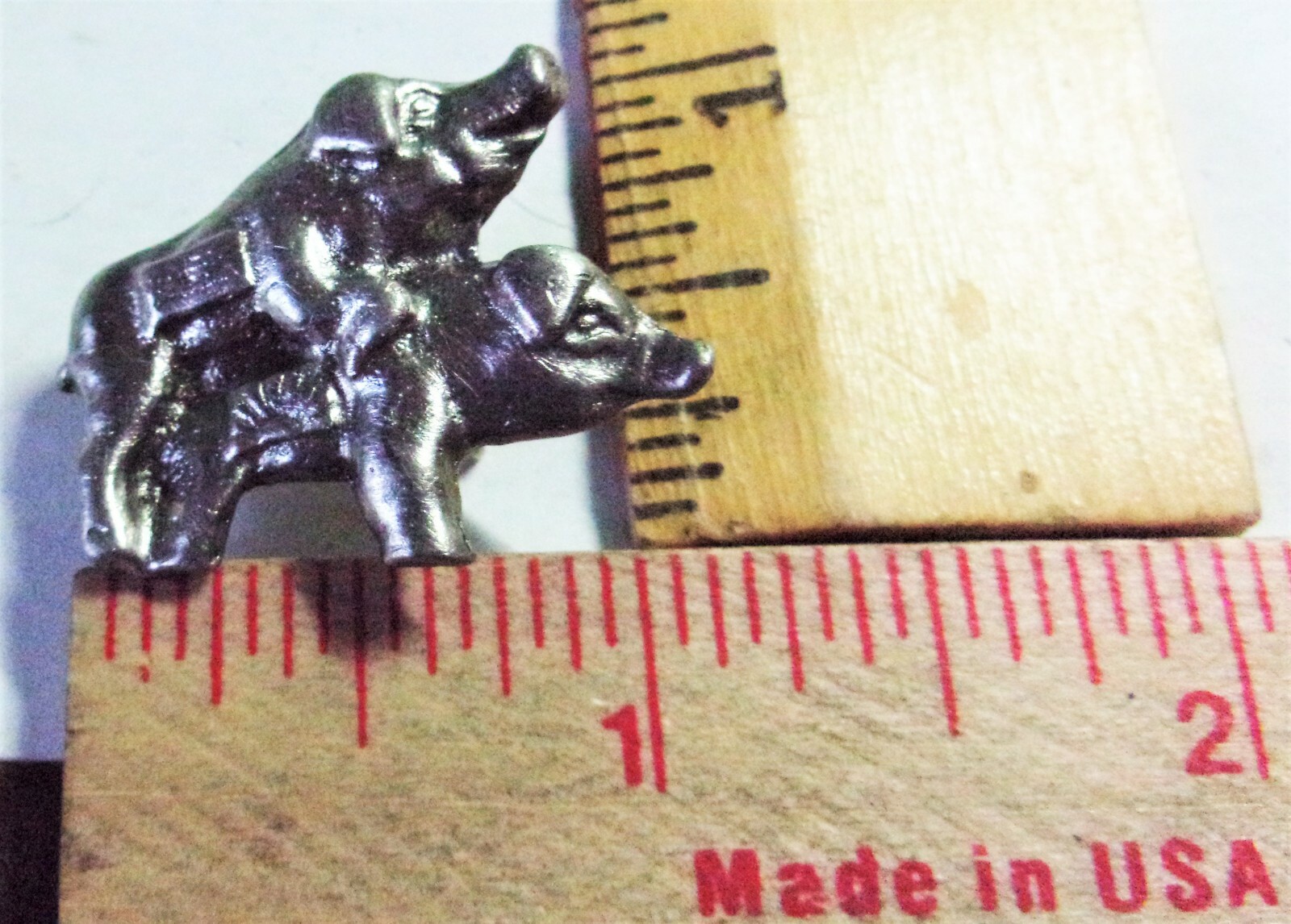 PIG pin "Makin Bacon" vintage motorcycle collectible old HOG biker vest pinback