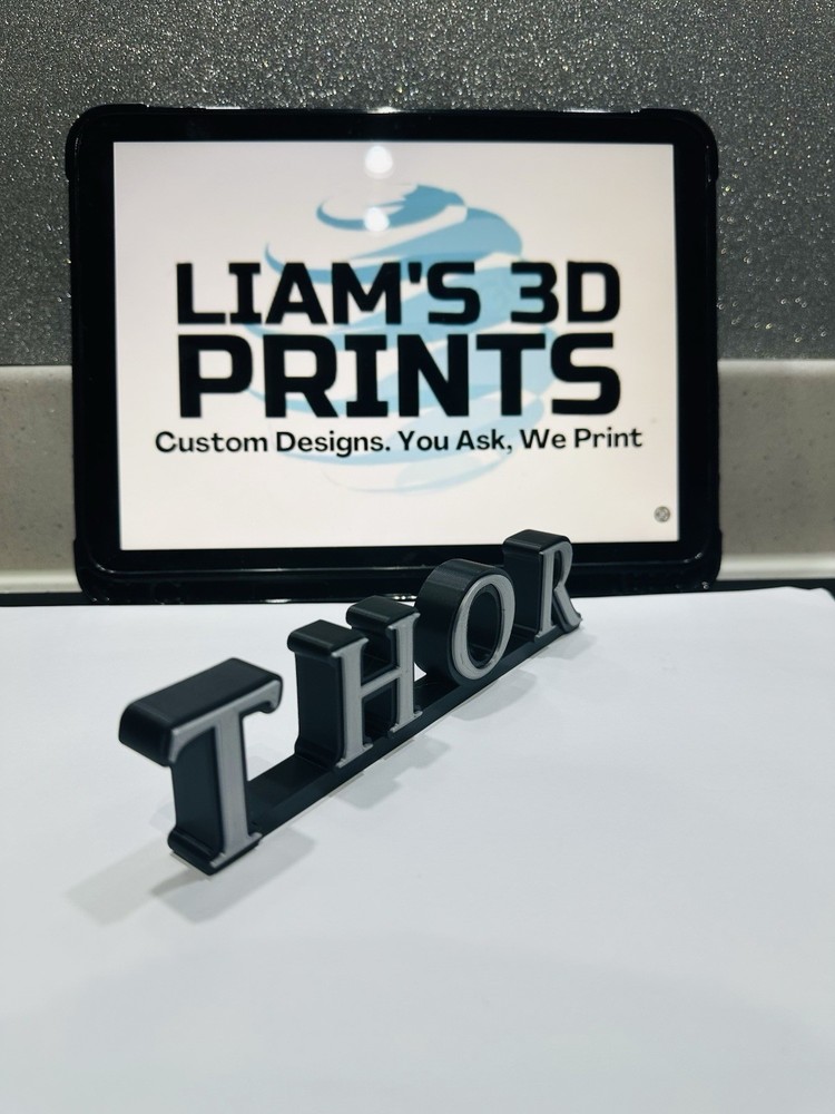 Decorative Thor Marvel 3D logo Sign Display Pops Self Standing