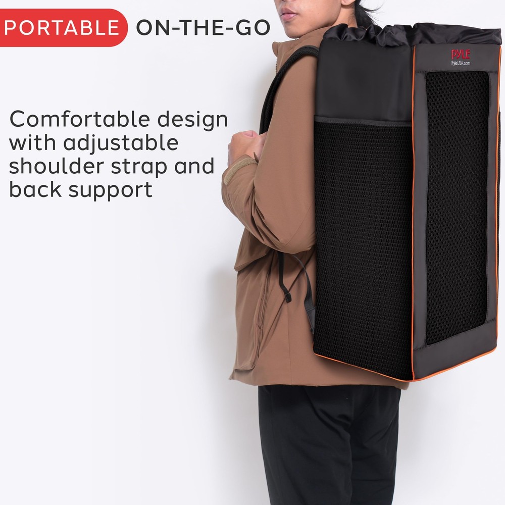 Pyle Portable Waterproof Speaker Bag with Adjustable Backpack Straps