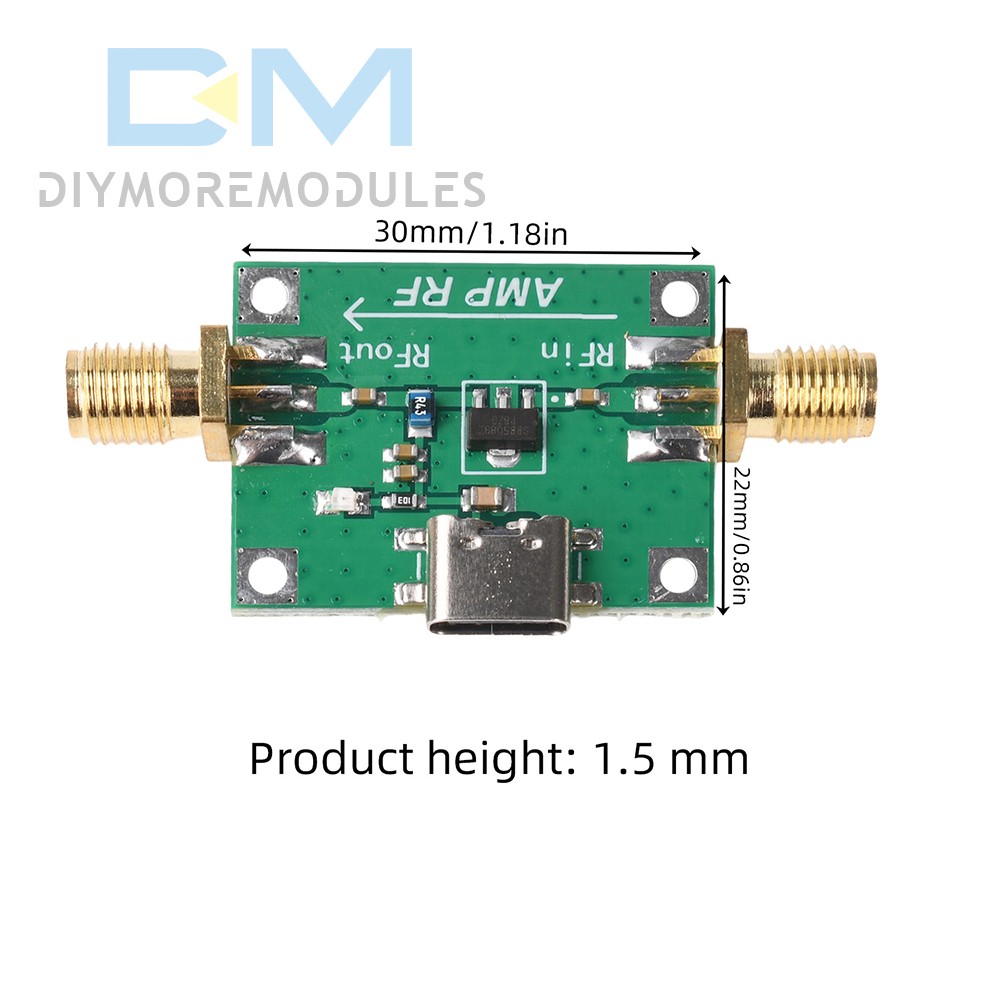SBB5089 20dB Gain RF Module 5MHz–6GHz RF Power Amplifier RF Preamplifier Module