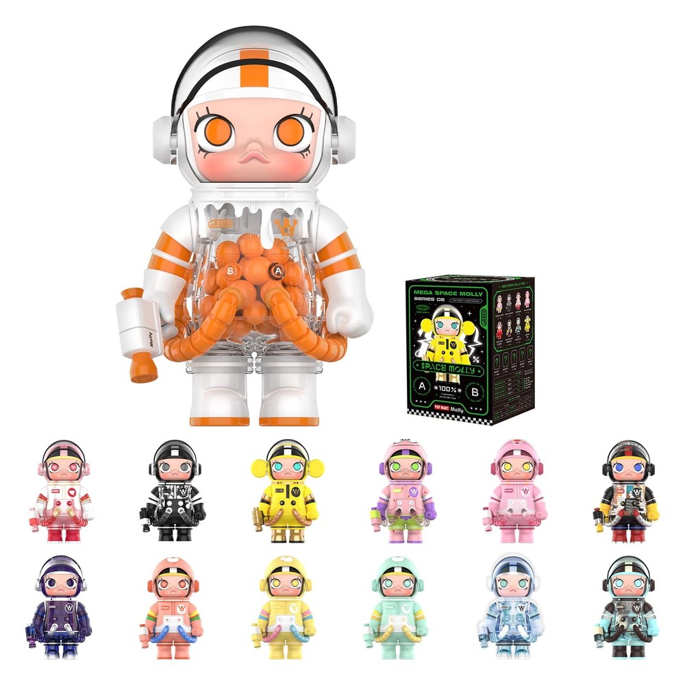 POP MART MEGA Space Molly 100% 2-B Single Box, Mega 2-b