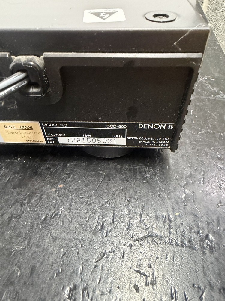 Denon DCD - 800 PCM Audio Technology / Compact Disc Player As Is For Repair