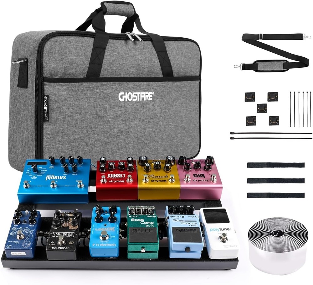 Ghost Fire Guitar Pedal Board - Durable Design with Magic Tape Features