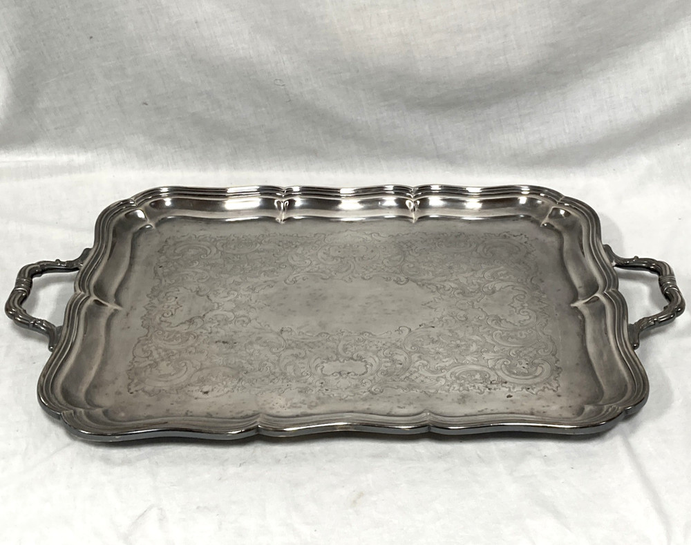 Gorham Large CHIPPENDALE Waiter Silverplated Serving Tray 26 3/4”