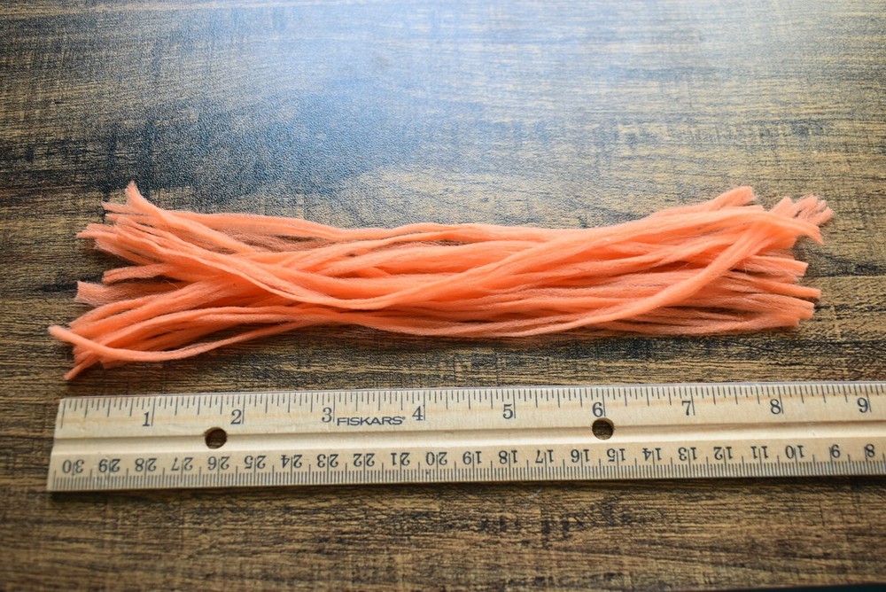 15 DARKER ORANGE Polypropylene Polypro Poly Yarn / Parachute Posts Fly Tying