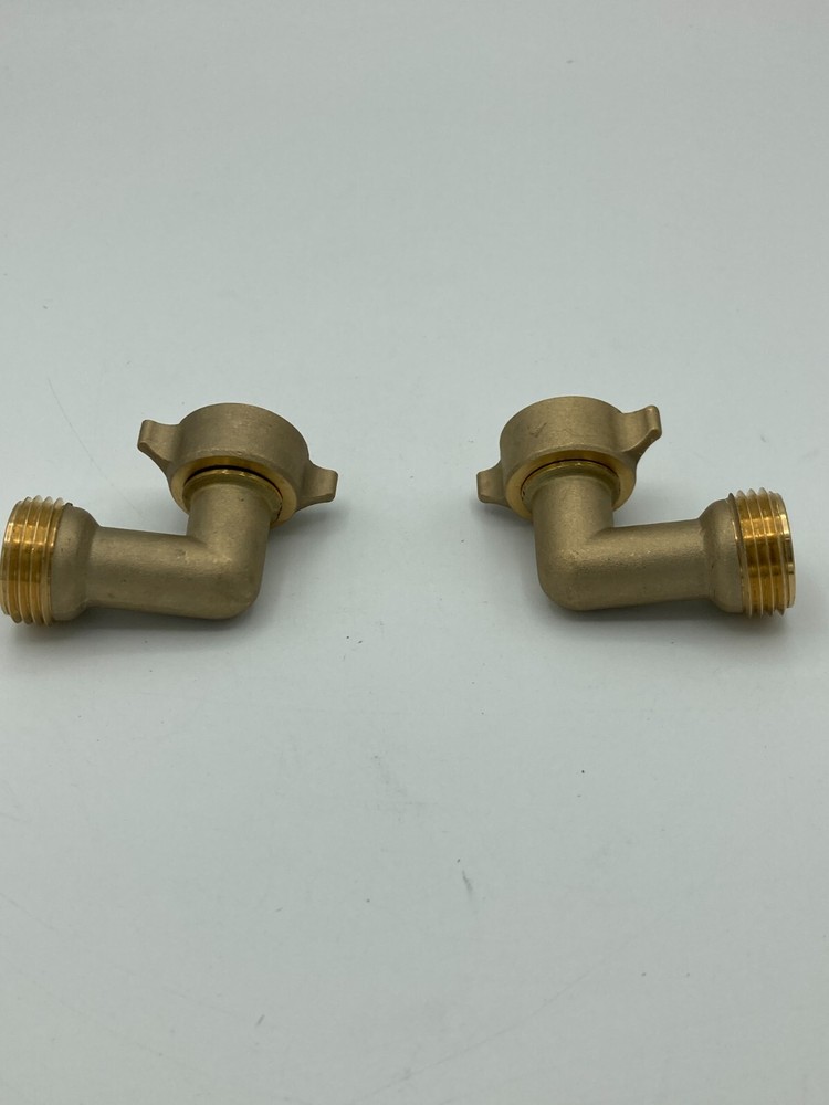 Camco 90-Degree Hose Elbow for Rvs — Solid Brass Construction— Certified Lead-Fr