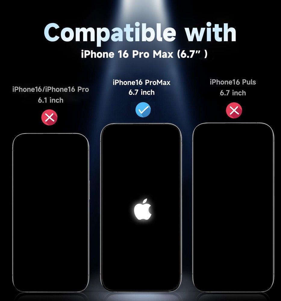 MAGIC JOHN 2 Pack for iPhone 16 Pro Max 6.9 inch Glass Screen Protector Privacy