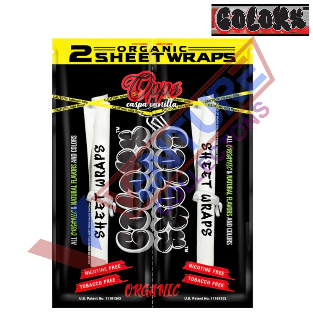 COLORS Organic Sheet Wraps 25/2CT - OPPS CASPA VANILLA