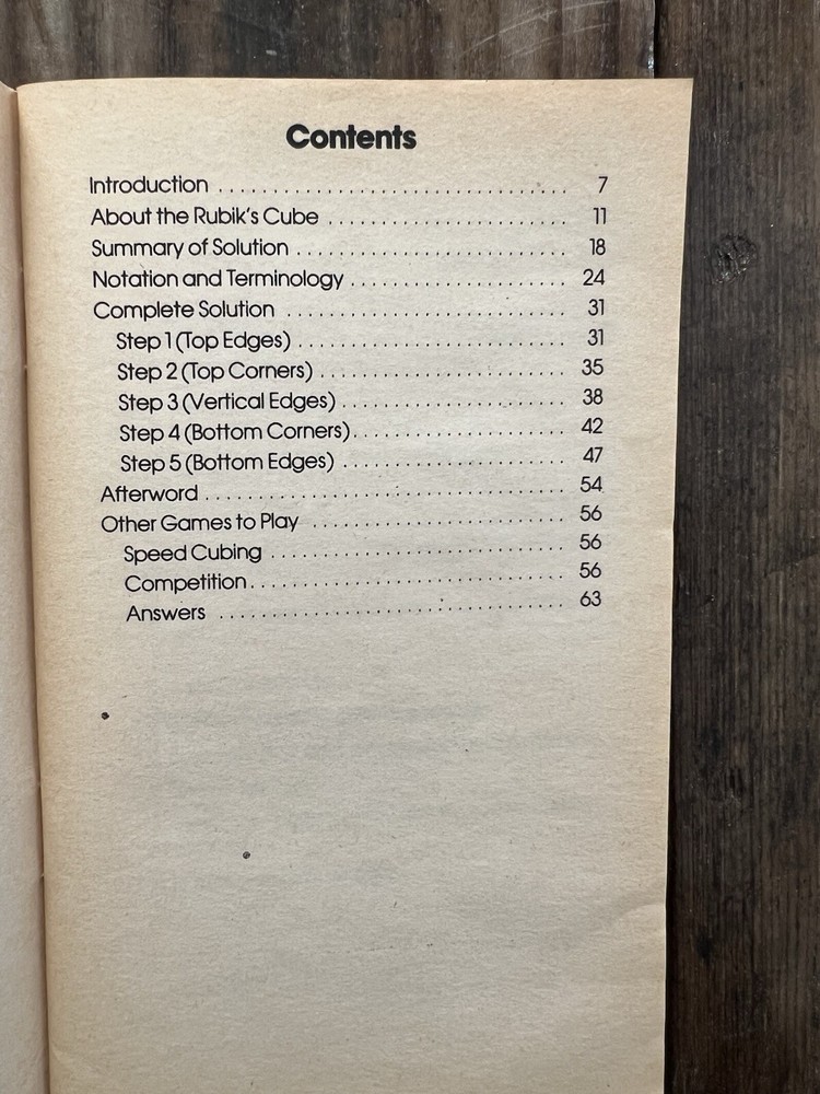 The Simple Solution To Rubik’s Cube, Book