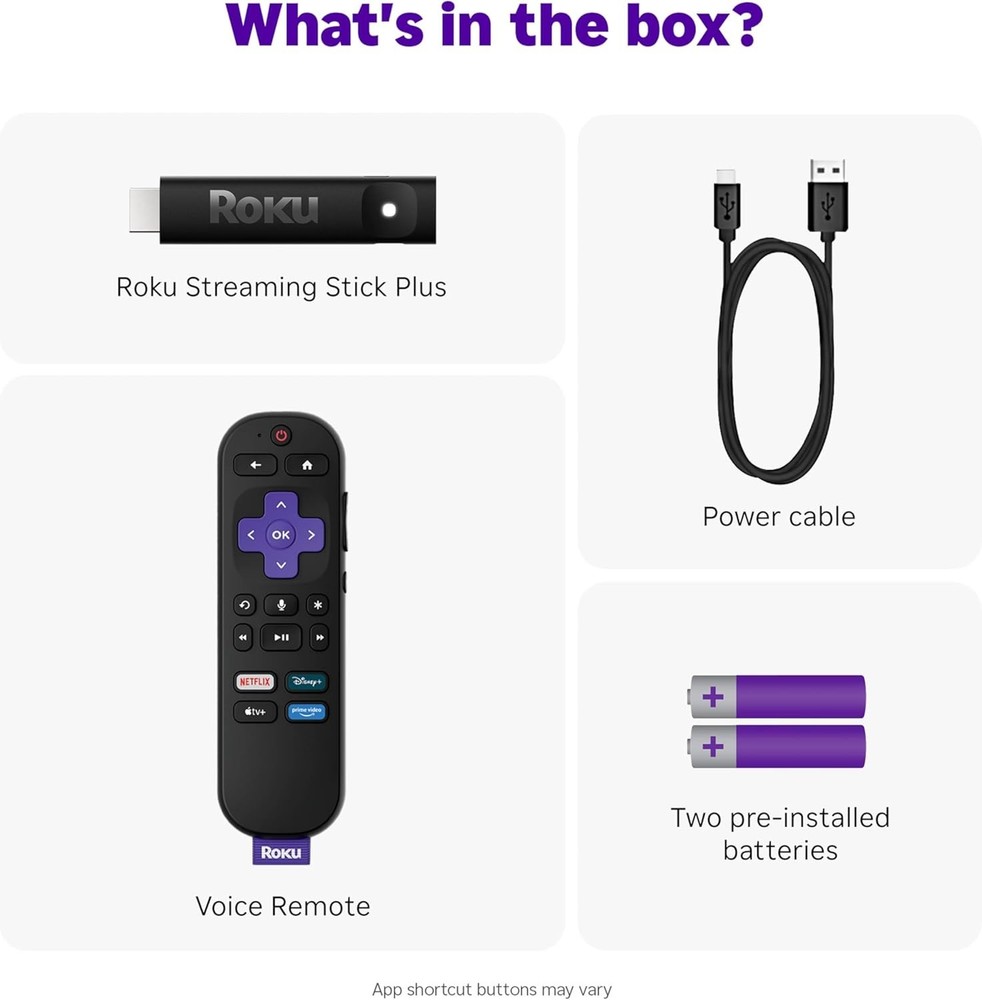 Roku Streaming Stick+ 4K HDR Streaming Device with Voice Remote