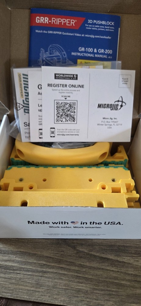 Microjig Grr-Ripper Pro Safe Rip Kit For Saws