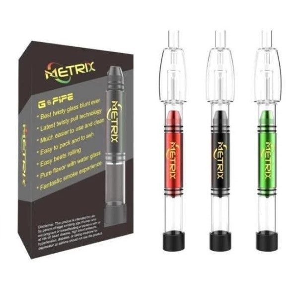 Metrix G Pipe Twisty Glass Blunt Assorted Colors
