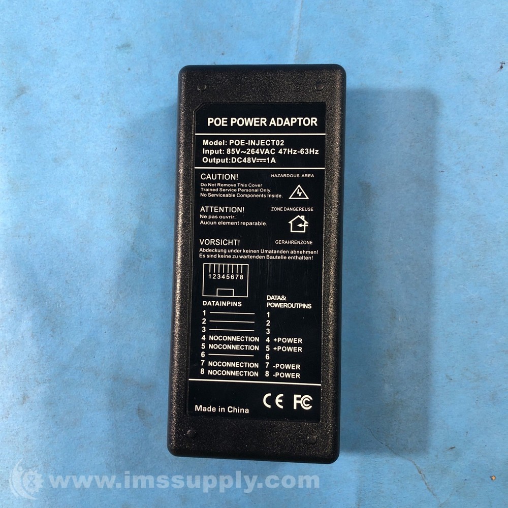ENS Security POE-INJECT02 POE Power Adaptor FNOB