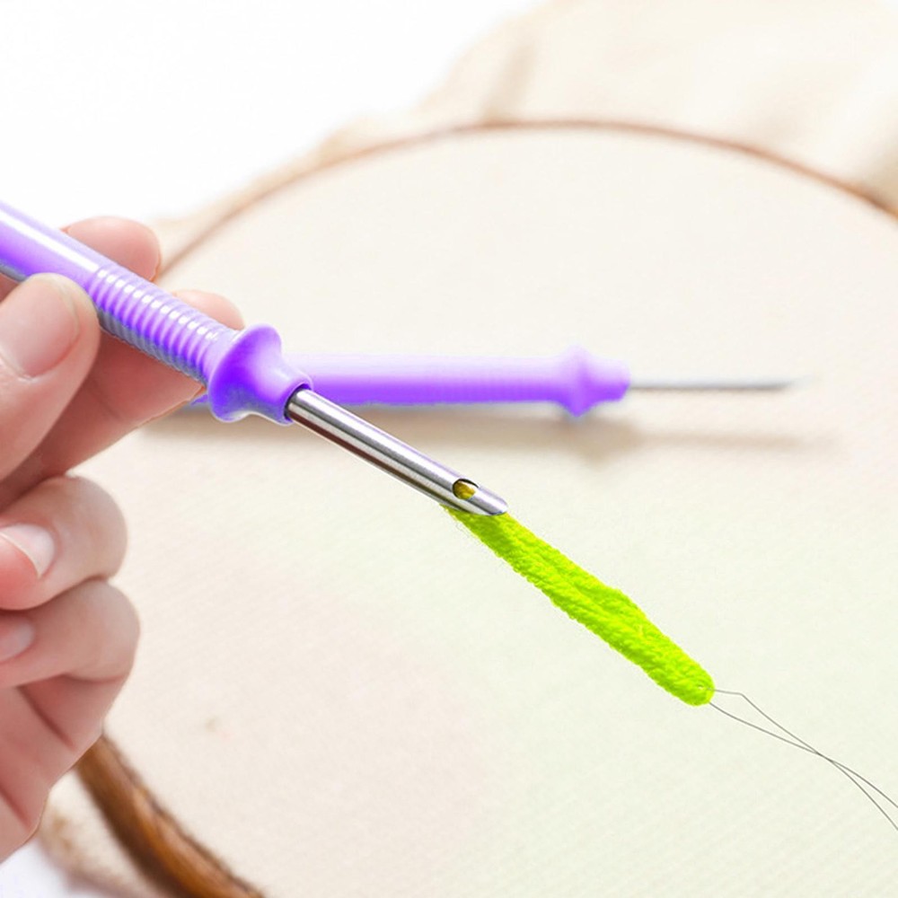 Embroidery Punch Needle Embroidery Weaving Tools Practical Needlework Needle
