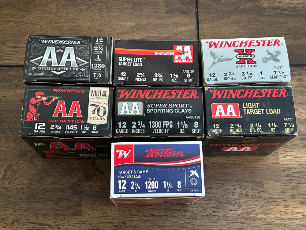 7 EMPTY 12 Ga Shotgun Shell Boxes “WINCHESTER”