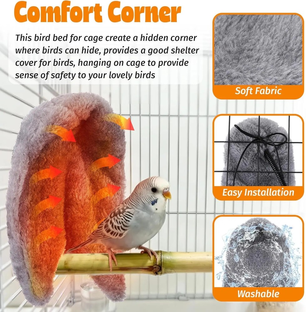 Bird Cage Heater 5V Low Voltage Corner Warmer Constant Temp Parrot Perch