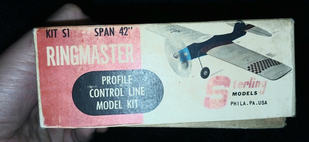 Sterling Ringmaster S1 C/L Model Plane Kit Vintage