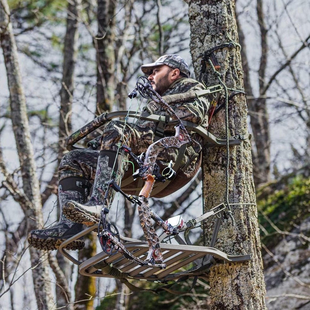 Treestands Universal Bow Holder Easy Installation Adjustable Black