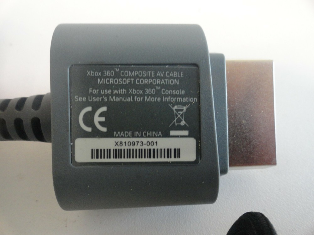 LL7: Genuine Original Microsoft Xbox 360 Composite Audio Video A/V Cable