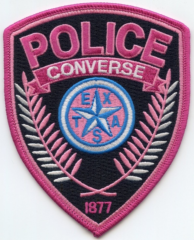 CONVERSE TEXAS Breast Cancer Awareness PINK POLICE PATCH