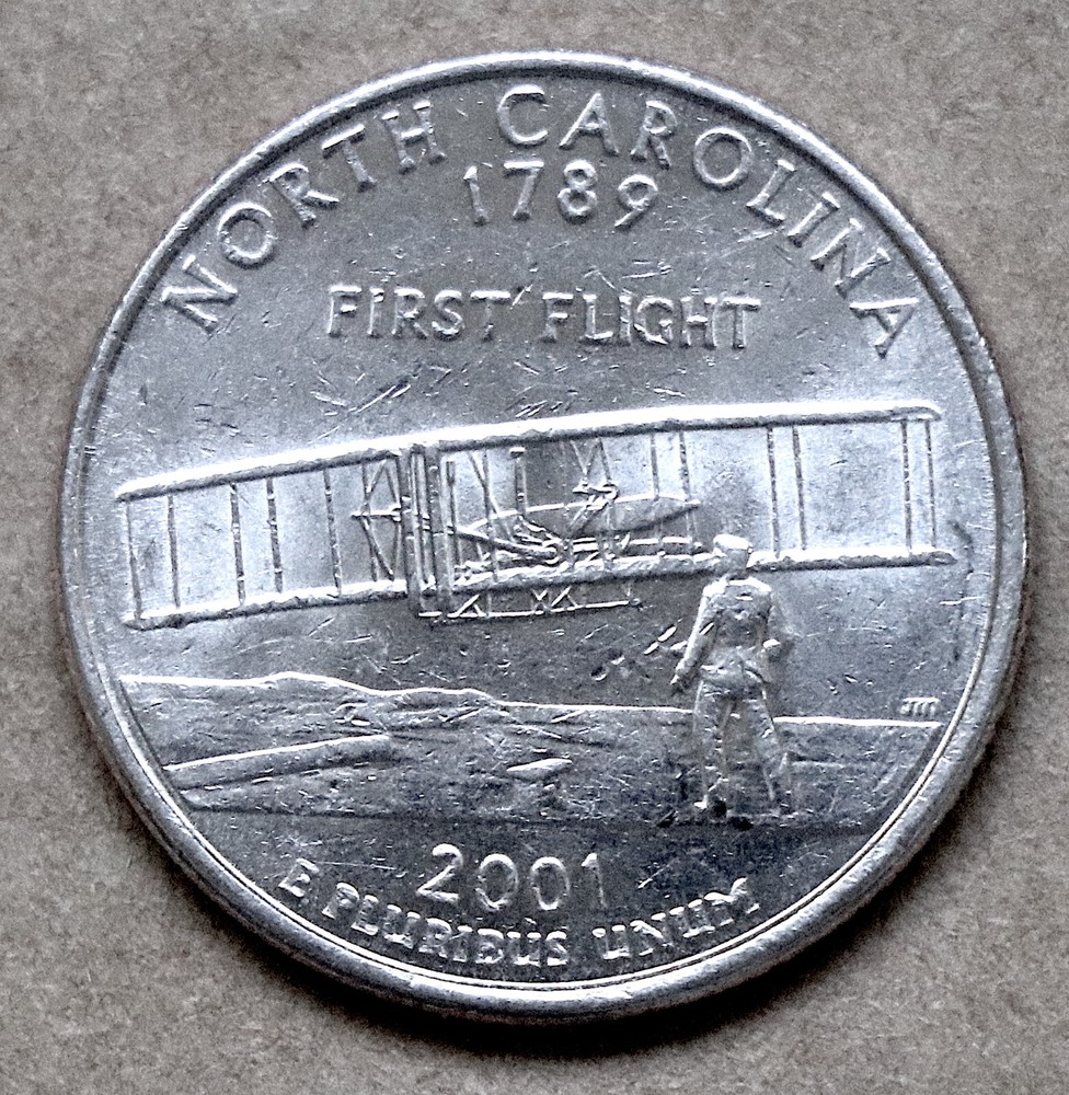 2001 P North Carolina State Quarter circulated