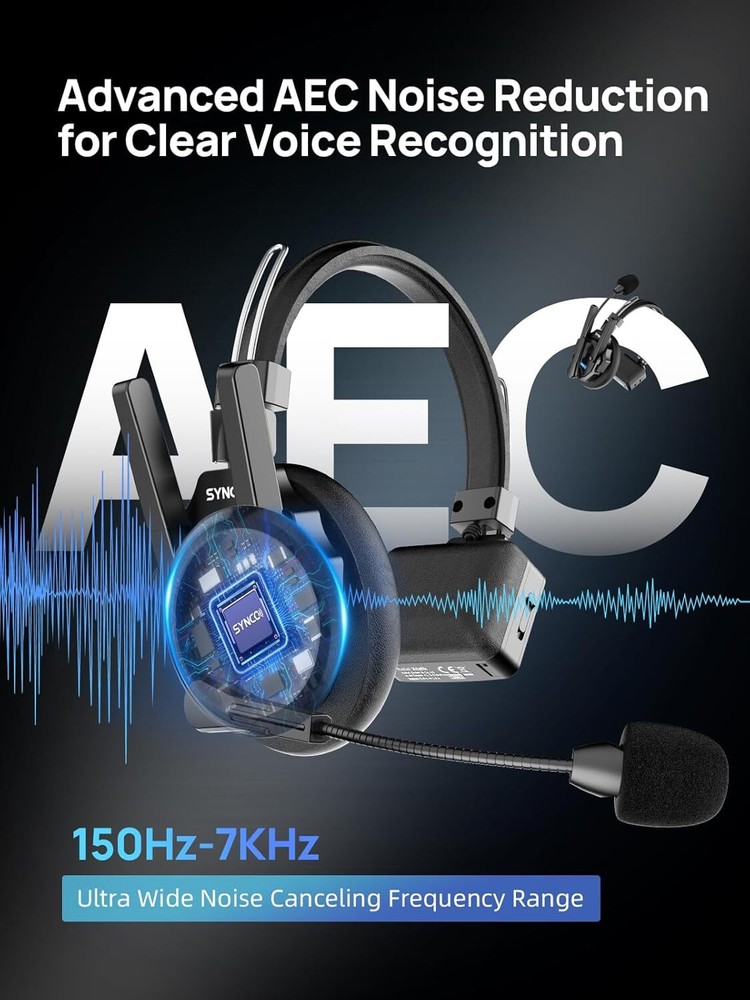 SYNCO XTALK XPRO2 Wireless Intercom Headset 2.4GHz Communication System 2 Pcs