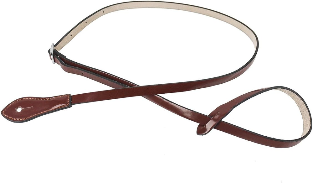M-41 Chestnut Brown Leather Mandolin Strap for a or F Types