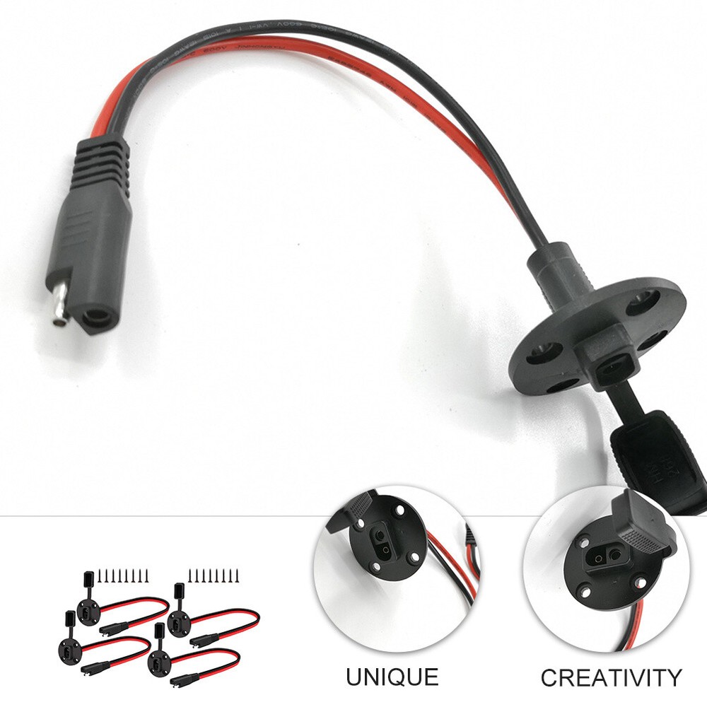 4 Sets Plug Quick-connect Terminals Sae Cable Battery Charger Connector