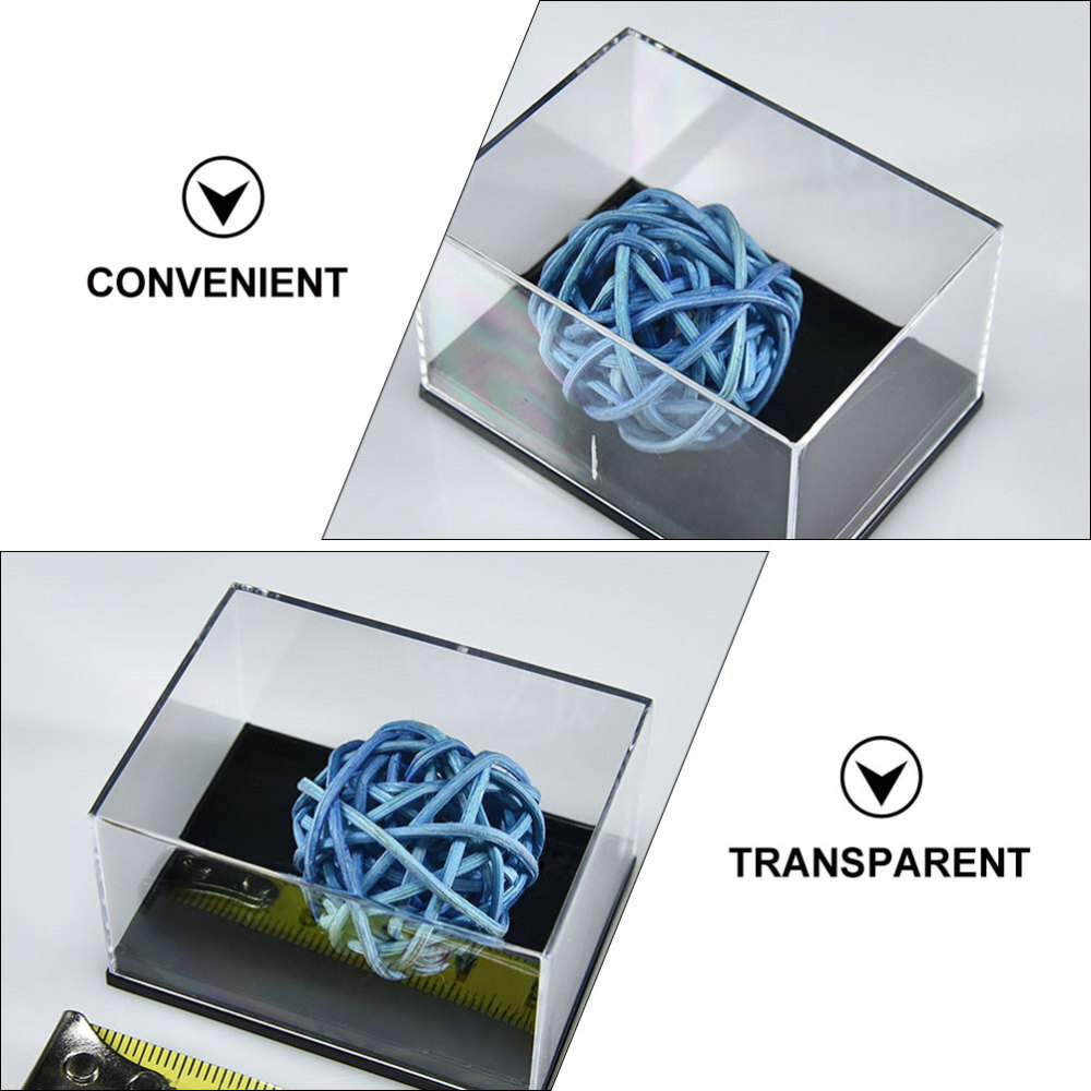 4 Pcs Plastic Specimen Display Containers Clear Boxes for Mineral Sample Storage
