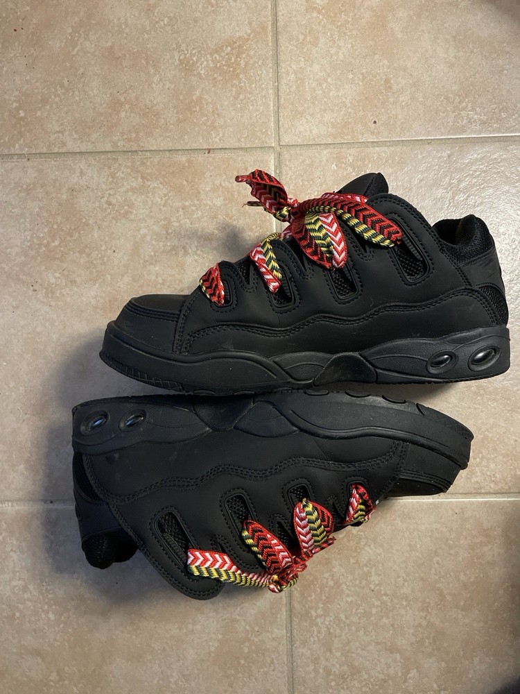 Osiris Black D3s with Multicolor Laces