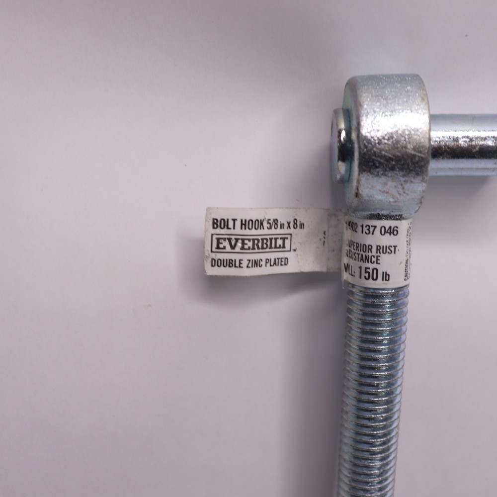 Everbilt Bolt Hook Zinc Plated 5/8" x 8"