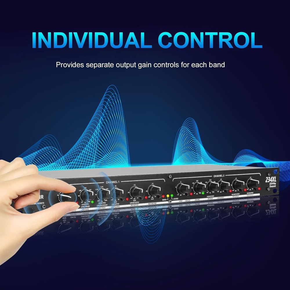 XLR Balanced 2/3 Way Stereo/4-Way Mono Crossover for Superior Sound Processing