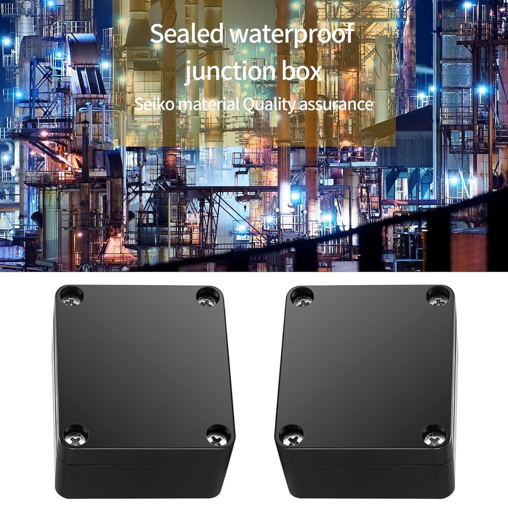 Project Box, 4 Pcs Electrical Junction IP65 Waterproof A, black