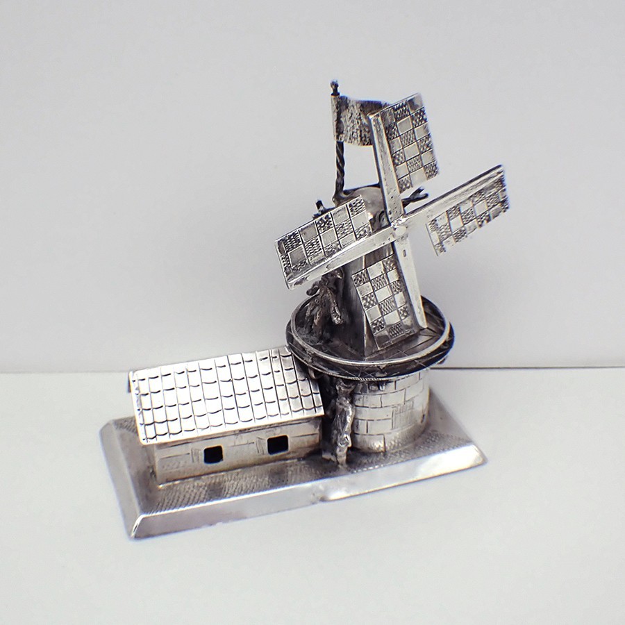 Windmill Figurine Dutch 833 Silver