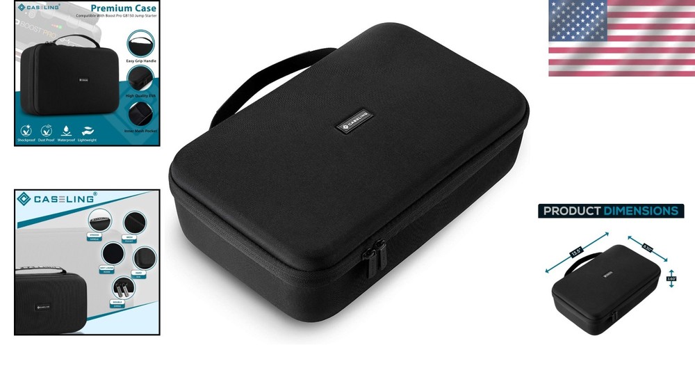 Compact Travel Case for Boost Pro 3000A Jump Starter - Waterproof & Organized