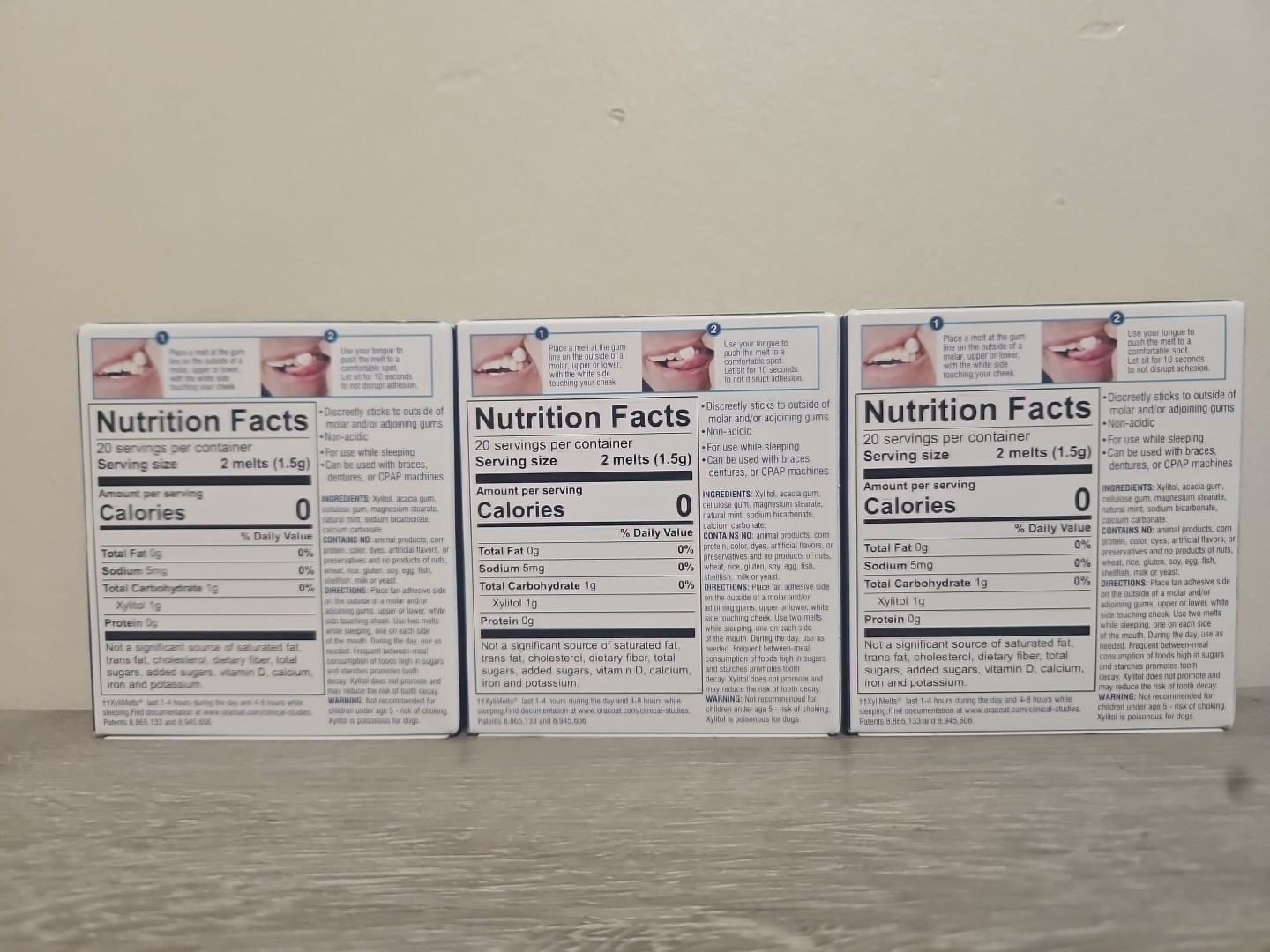 Lot Of 3 Oracoat XyliMelts for Dry Mouth Night / Day - Moisturizing 10/28