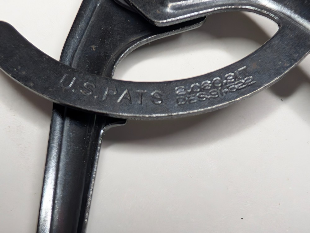 Vtg Black Drafting Compass Divider Architect Engineering Tool Patent 2080917