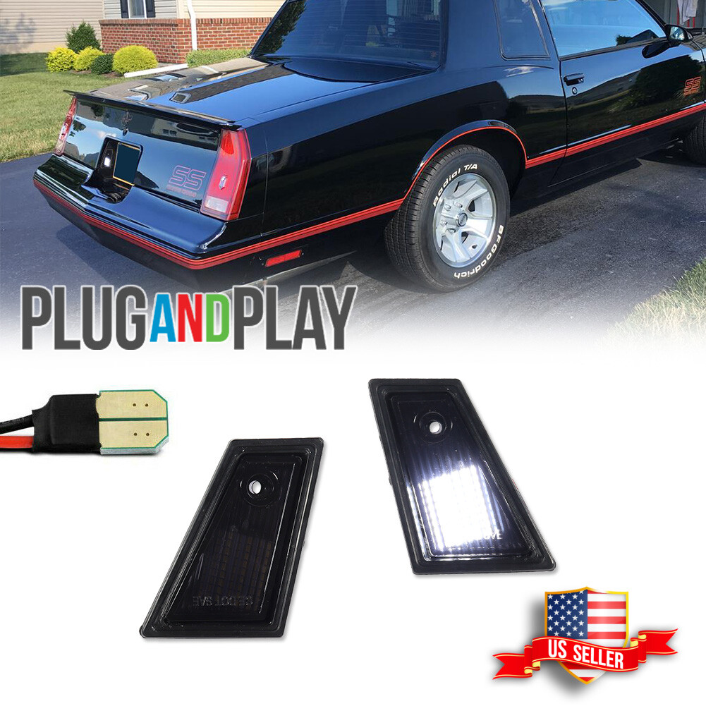 Smoke White LED License Plate Lights for 79-88 NEW Monte Carlo Monte Carlo SS LS