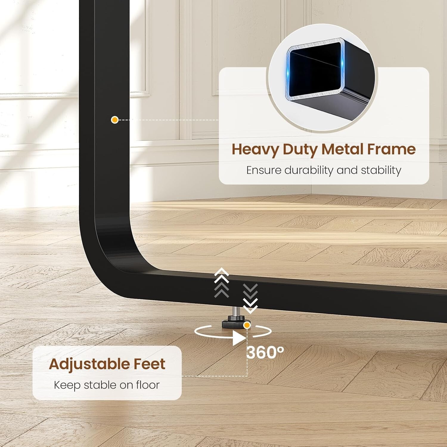 70.9" Executive Desk with File Cabinet, Large Computer Desk for Home Office