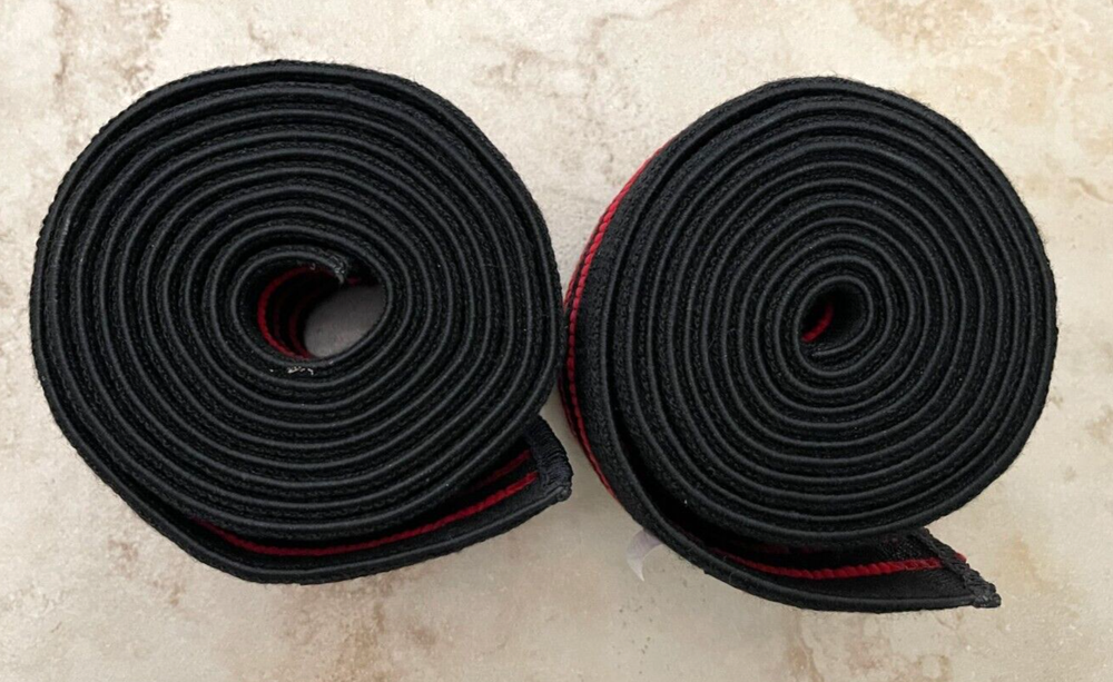 Schiek Red & Black Knee Wraps - 78" Length x 3" Model 1178B