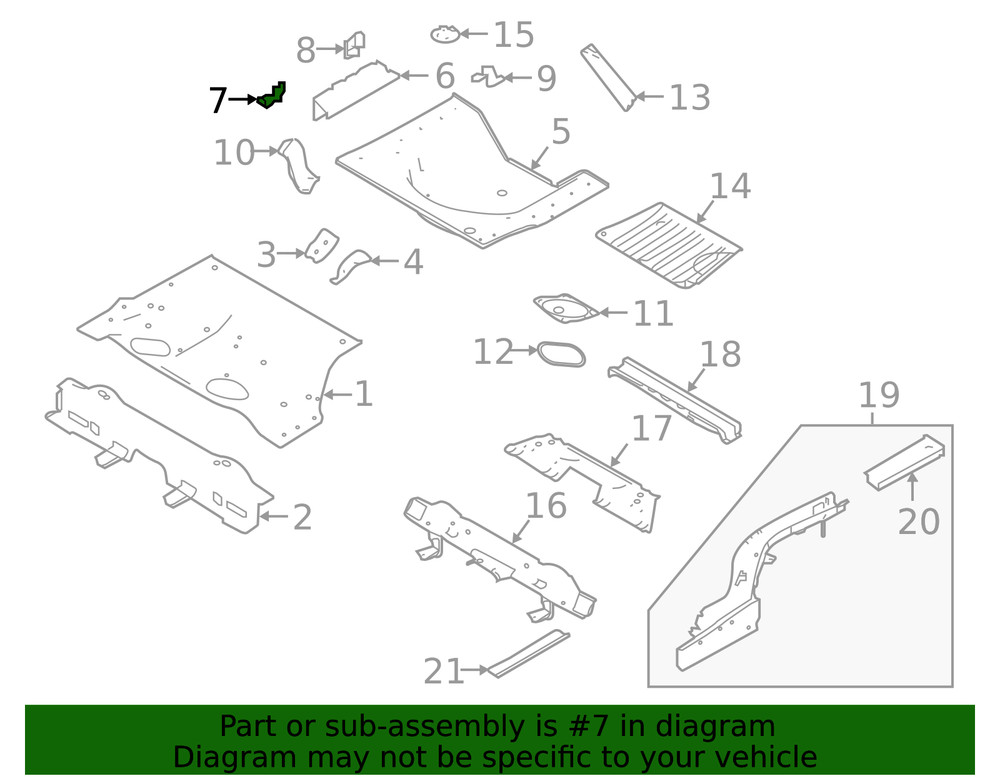 Genuine Nissan Side Panel Mount Bracket G9183-3TAMB