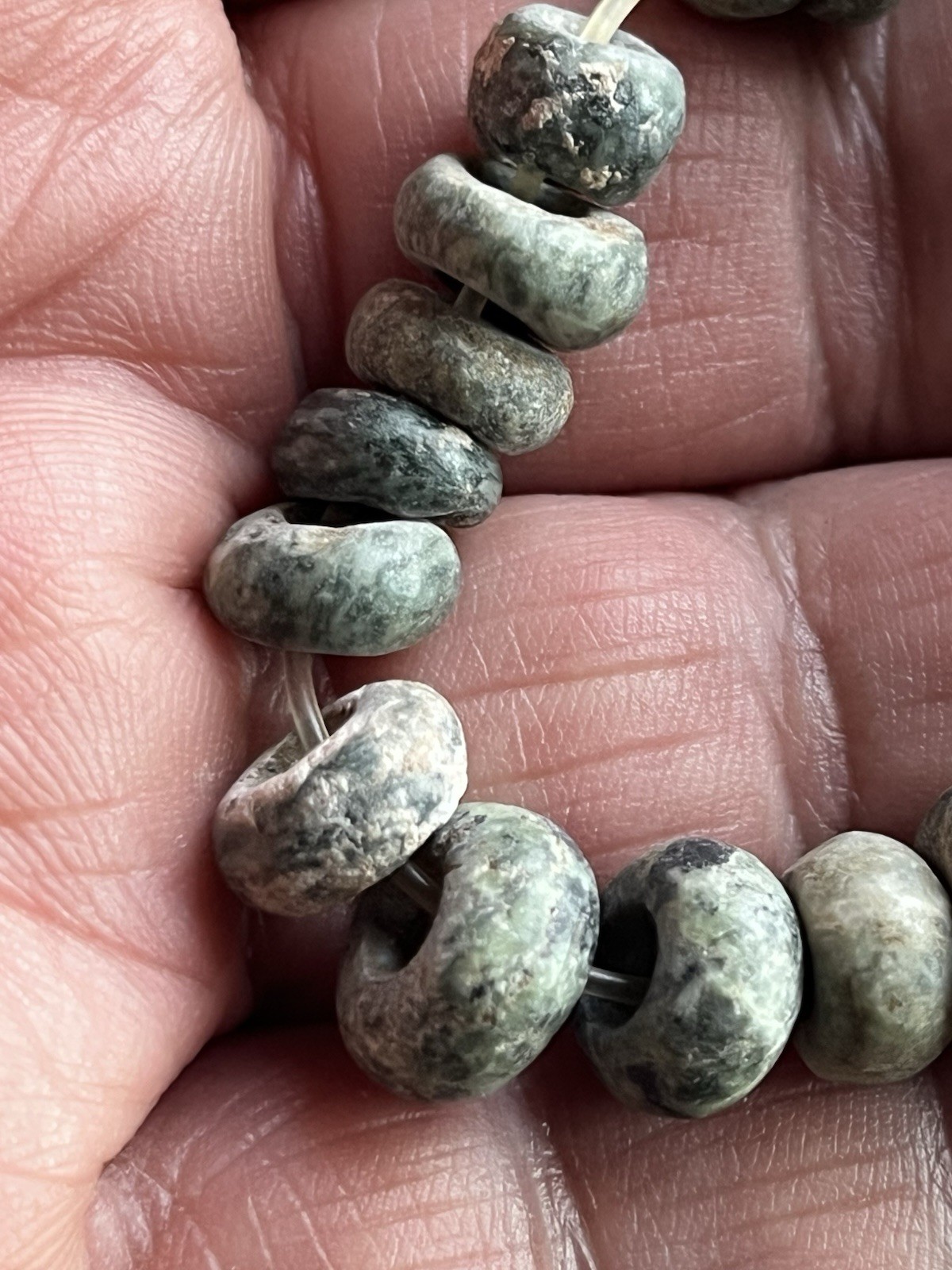 20 Jade Beads PreColumbian Ancient Artifacts Teotihuacan Mayan Free Shipping