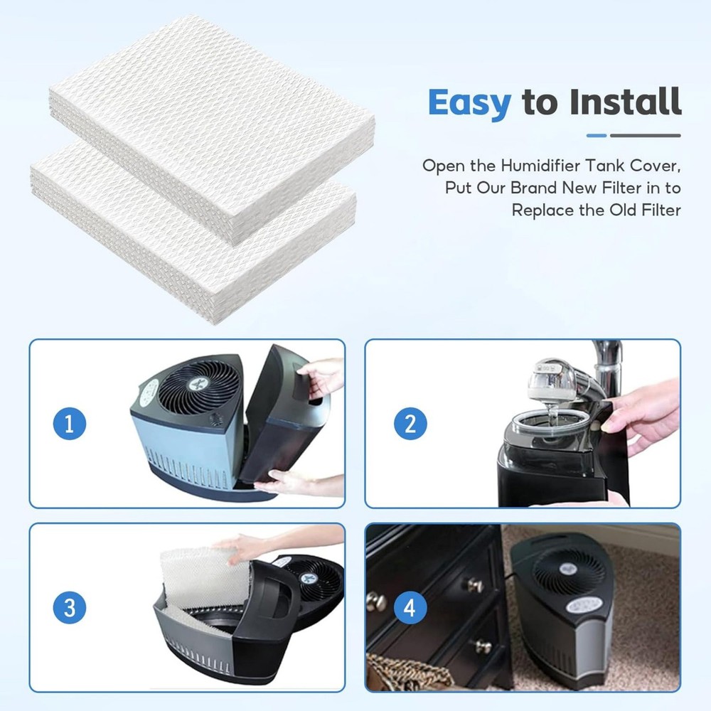 For Vornado Wick Pad Filter Replacement 2 Pack for MD1-0034 EVDC300 EVDC500