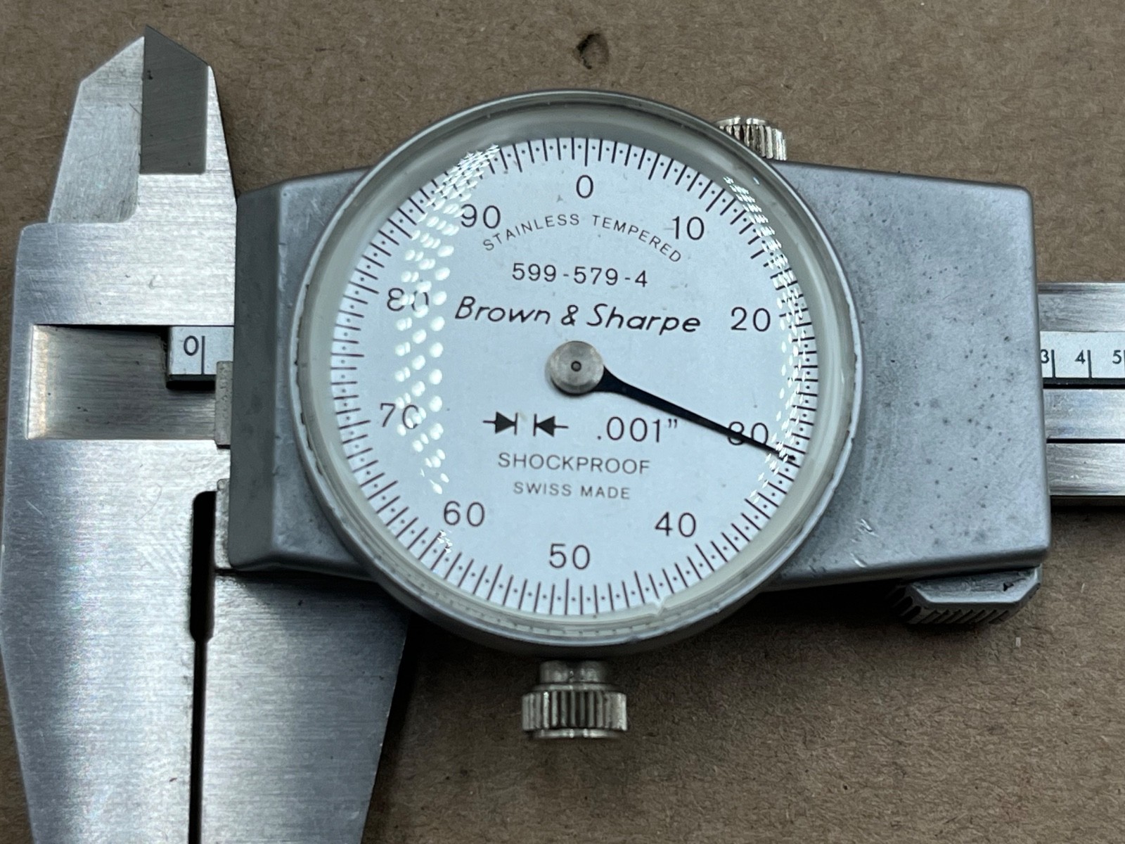 Brown & Sharpe 6” Dial Caliper 599-579-4 .001" Swiss Made