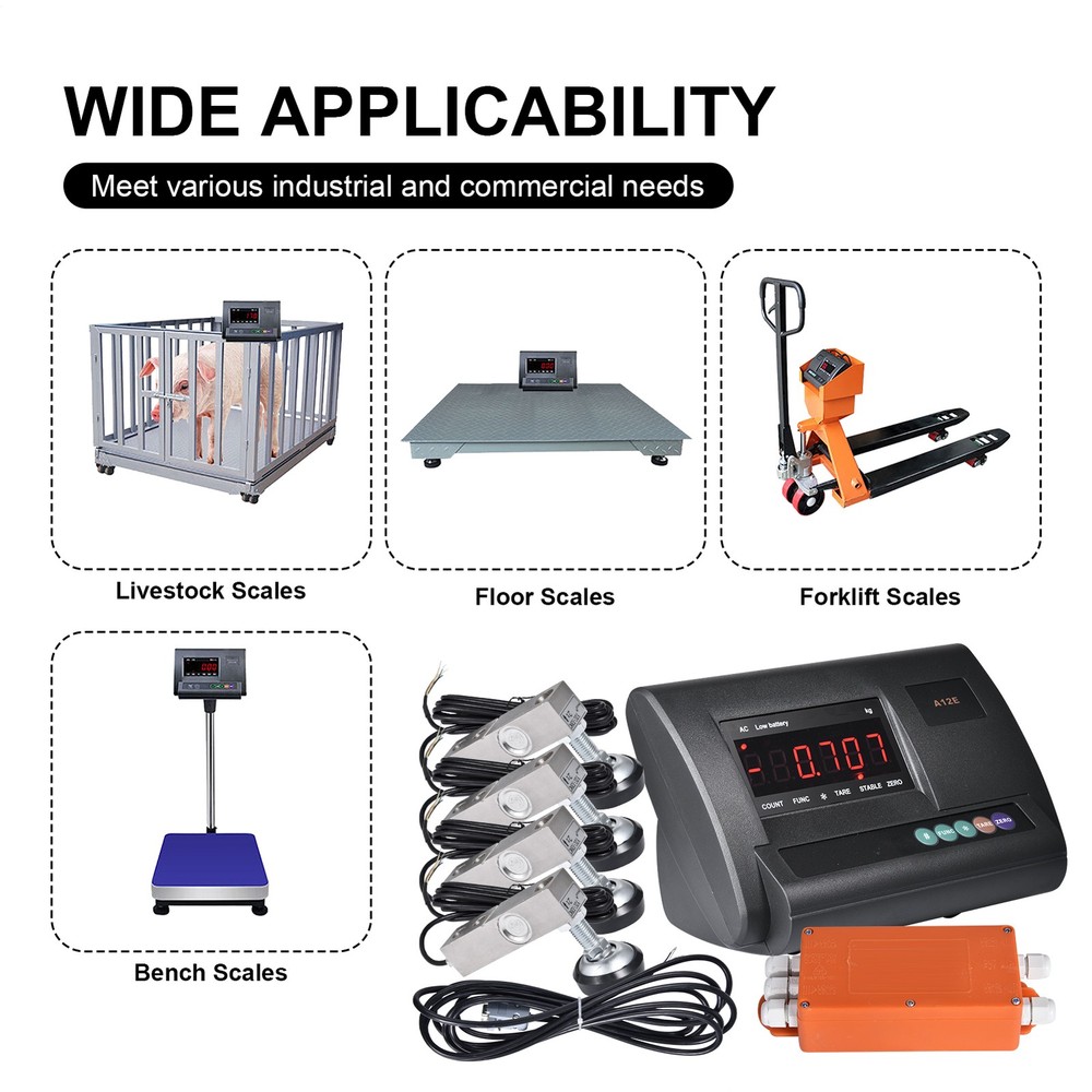 10,000lb Precision Floor Scale Kit/Livestock Scale Kit with Indicator