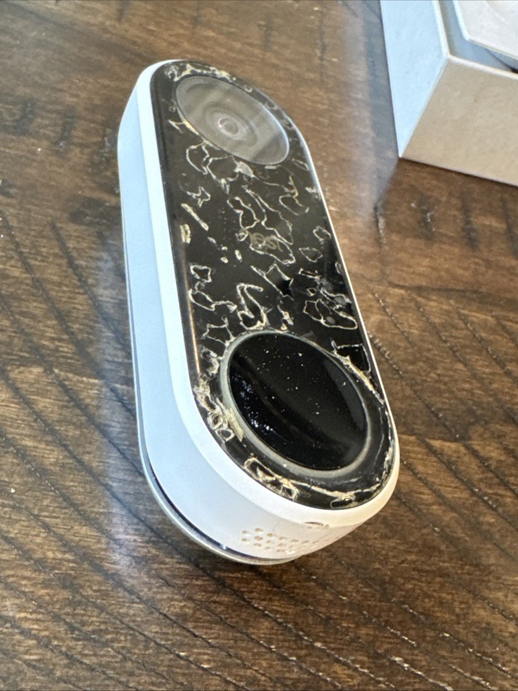 Google Nest Hello Video Doorbell A0077 w/ Riser + Angle Riser E358912