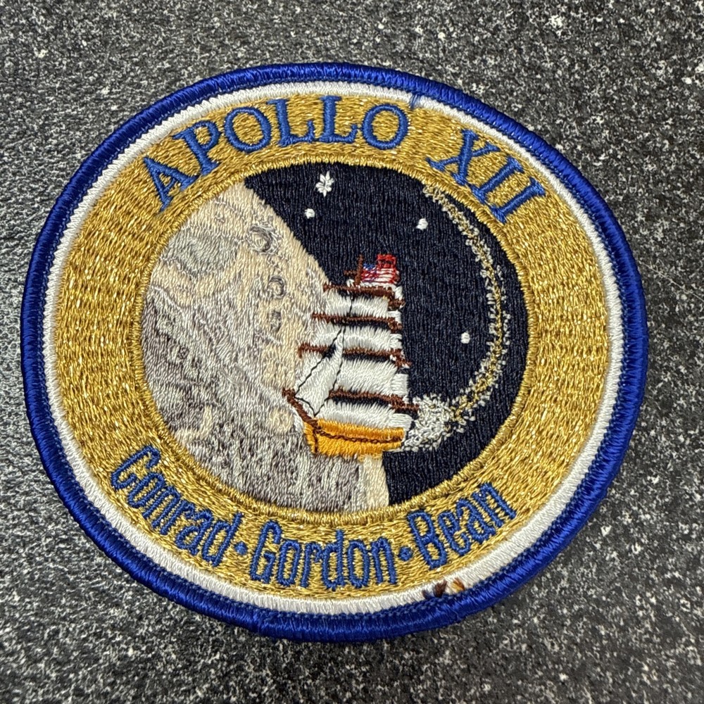 Vintage Apollo XII Crew Patch NASA Original 60s Space Program Patch - 4 inch