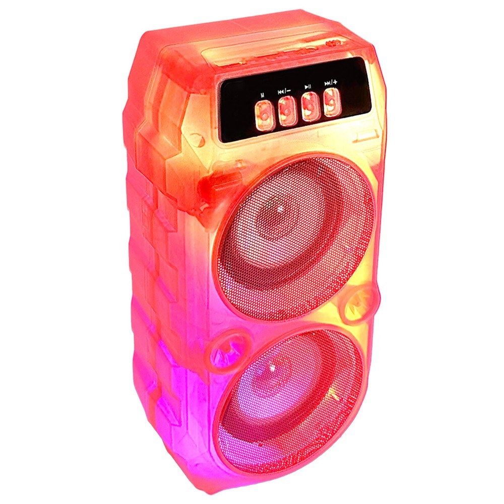 2500W PORTABLE BLUETOOTH RECHARGEABLE SPEAKER WITH TRANSLUCENT MOTION LIGHTS TWS
