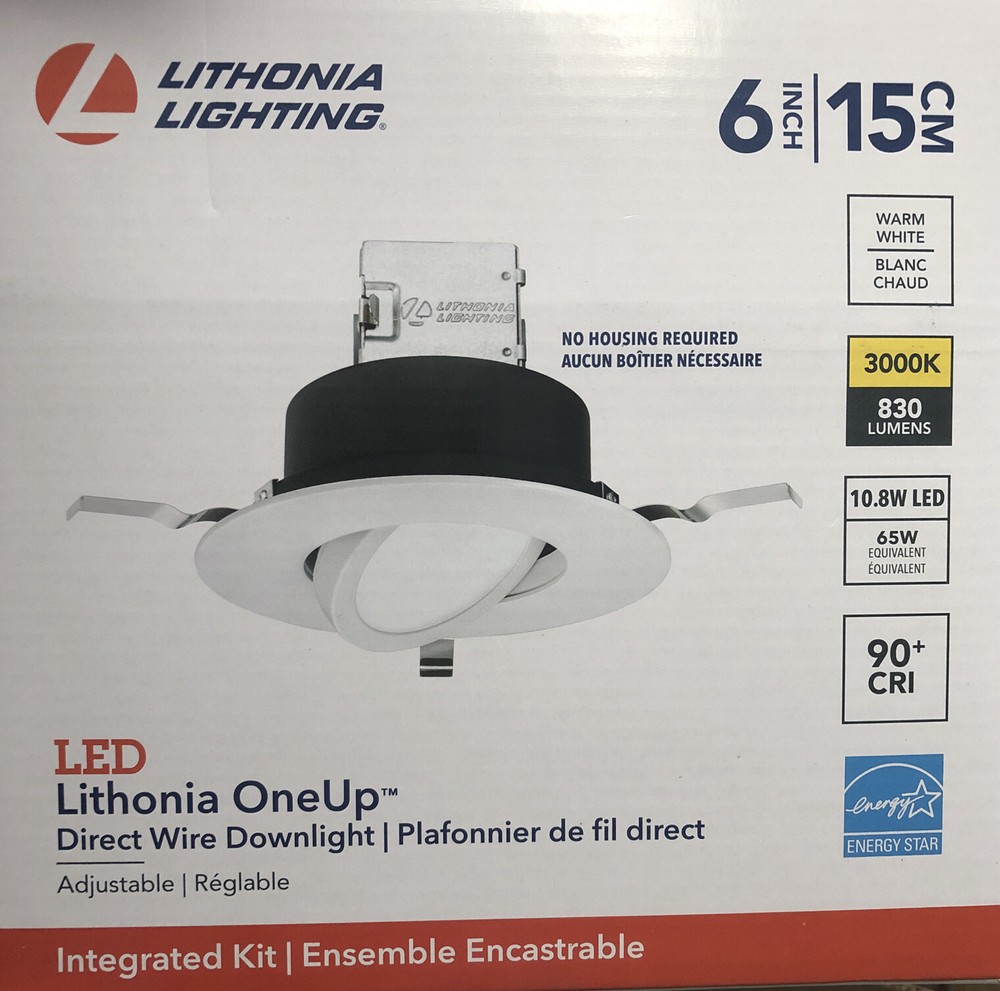 LED Recessed Downlight Lithonia Lighting 6” White Gimble